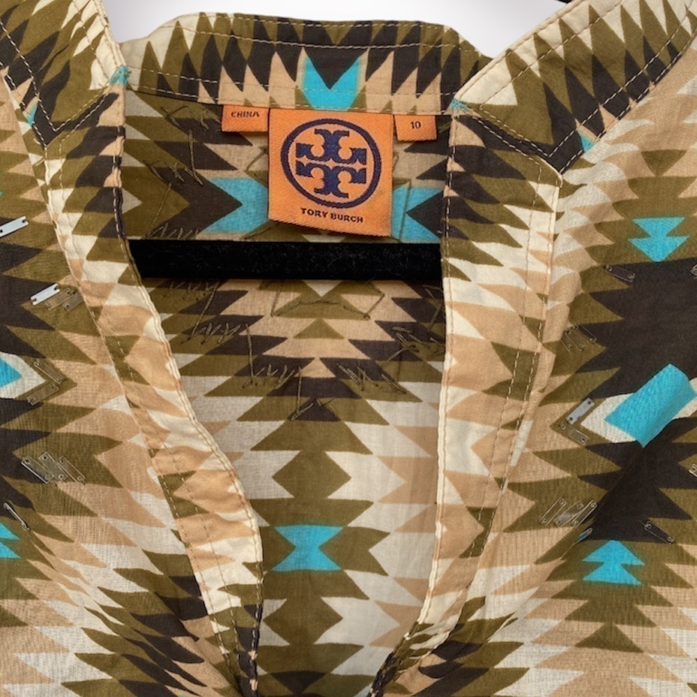 Tory Burch Stephanie Tunic Size 10 - Picture 3 of 9